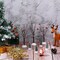 8 Pieces Christmas Village Trees Set Christmas Village Accessories Decor Bare Branch Miniature Snow Frost Trees Home Table Top Decoration